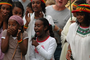 Andrew Brodie; Surprise; Young Ethiopian Aucklanders enjoying Potters Park 2006